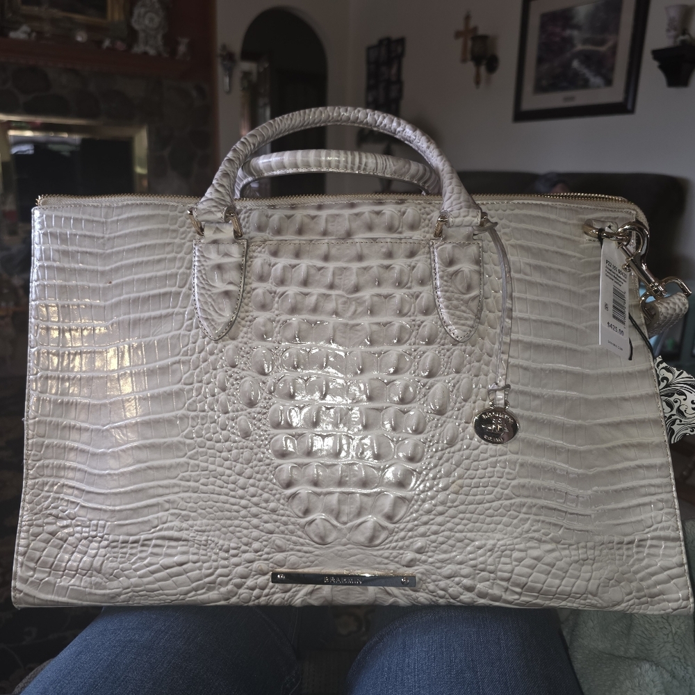 Brahmin Anytime Weekender NWT Pumice GORGEOUS
